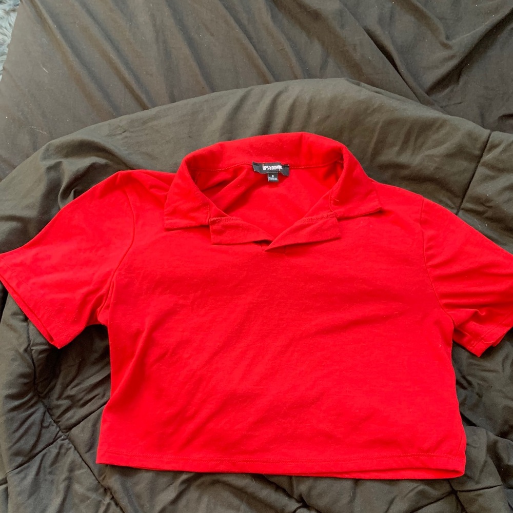 Red crop top